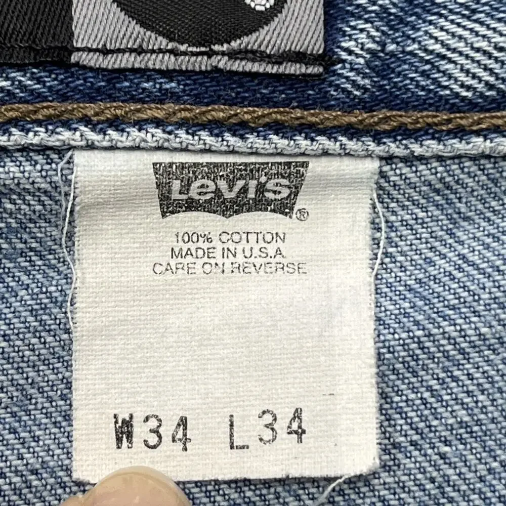 Vtg Levis Silver Tab Relaxed Straight Loose Jeans Mens 34X26 USA Made 90s Y2K